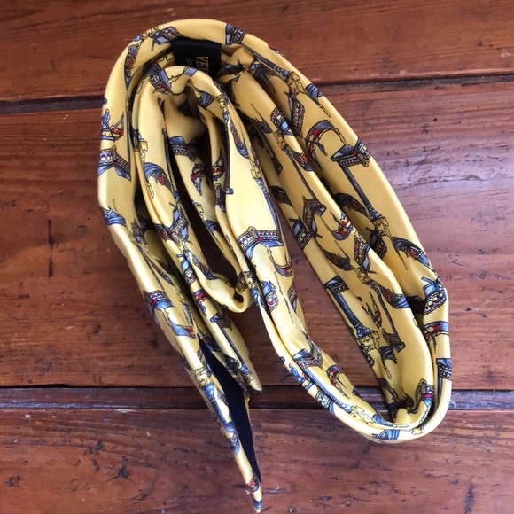 VENEZIA CIT TA’D’ARTE mens tie Gondola boats Made in Italy 100% Silk Gold Gray - Picture 3 of 13